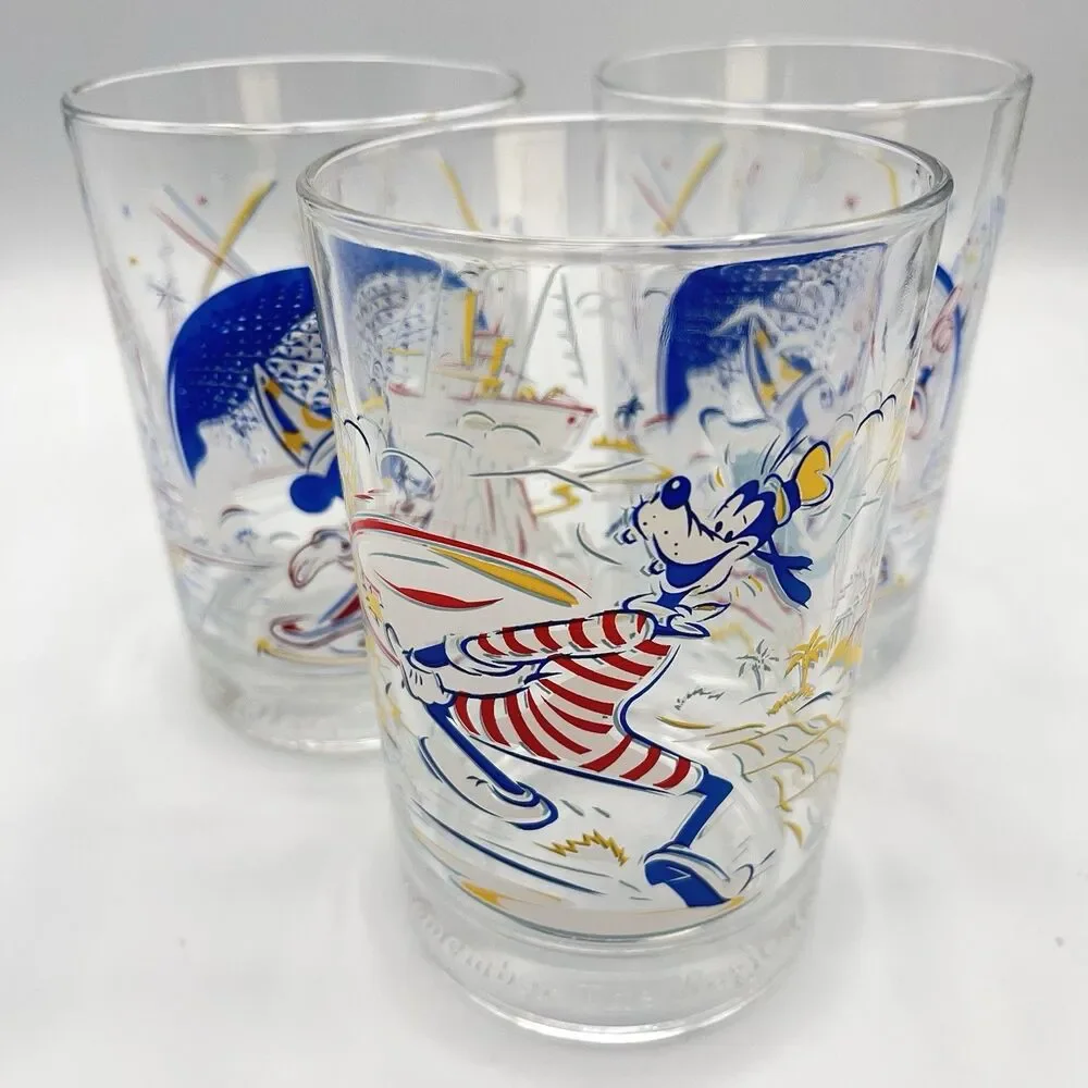 McDonald's WALT DISNEY World 25th Anniversary Glasses Lot Of 3